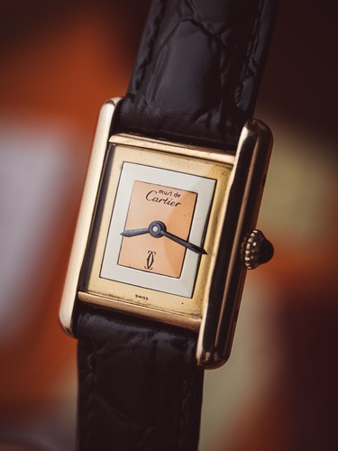 1982 cartier tank vermeil - 1982,