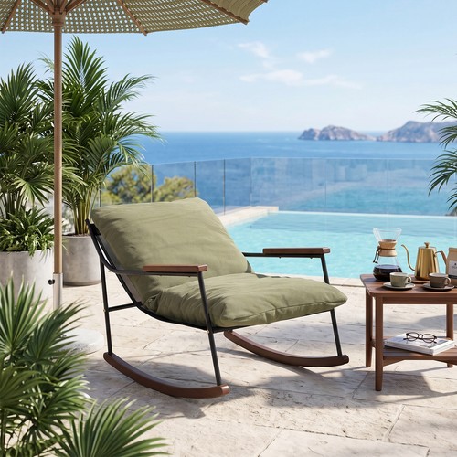 Outdoor rocking chair with - rocking,