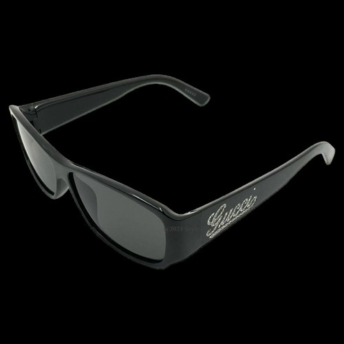 Gucci black rhinestone logo - black,