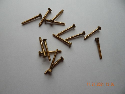 Brass oval head - oval, wood