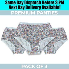 Ladies 3 or 6 Pack Briefs, Comfort fit Cotton Penties Multipack Womens Underwear
