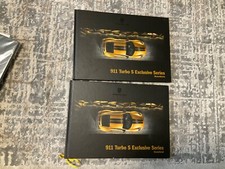 PORSCHE 911 TURBO S EXCLUSIVE SERIES HARDBACK BROCHURES X 2   2017  ITALIAN &UK