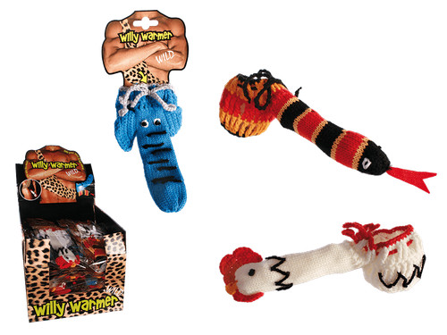 Knitted willy warmer animal - willy,