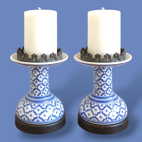 Vintage thai blue white - blue, &