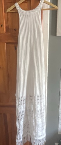 Zara white ribbed knit maxi - zara,