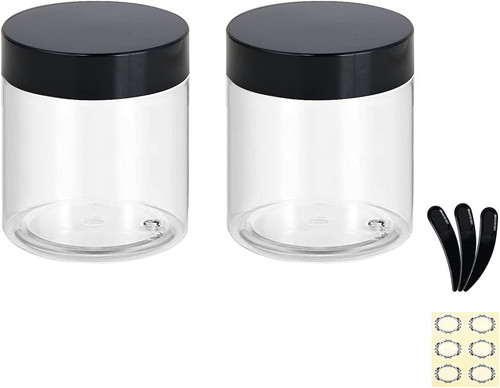 2pcs 250ml empty plastic - 250ml, jars