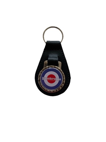 Black leather keyring - , fob