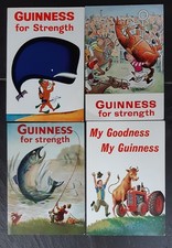 Guinness Vintage Set of 4 Postcards- Printed In Ireland by Dollard G.A 1092/ABCD