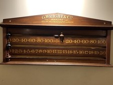 ANTIQUE 1870s Snooker Scoreboard by G. Wright and Company.