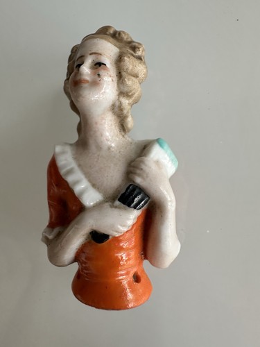Vintage porcelain half doll - vintage,