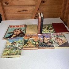 BIGGLES CAPTAIN W E JOHNS X 10 BOOKS VINTAGE BUNDLE JOBLOT