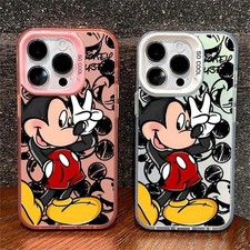 Funny Disney Mickey Mouse Soft Phone Case For iPhone 16 16E 15 14 13 12 11 Pro M