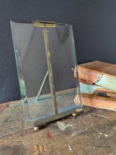 Antique French gilding Brass and Bevelled Glass easel Photo Frame, Free Standing
