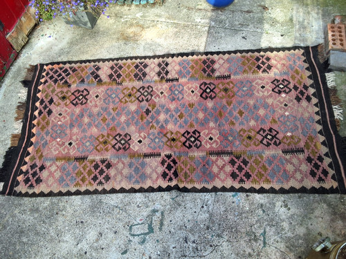 Vintage flatweave wool - flatweave, kilim