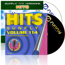 2 x Karaoke CD+G Disc SF114 and SF149 Sunfly Hits 30 CDG Tracks Vol 114 and 149