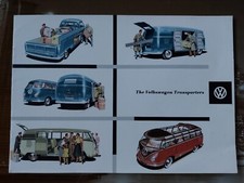 VW Type 2 Splitscreen Bus Sales Brochure Camper Van Bulli T1 Typ 2 Samba 1950's 