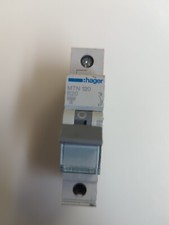 HAGER 20 AMP CURVE B 6kA MCB CIRCUIT BREAKER MTN120 434305 MTN B20 Grey Clip 