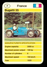1 x info card Vintage car racer Bugatti 35 - R129