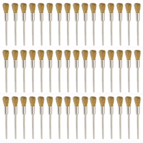 3mm shank brass wire brush - 3mm,