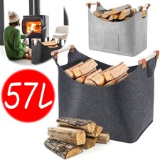 Log basket fire wood storage - wood,