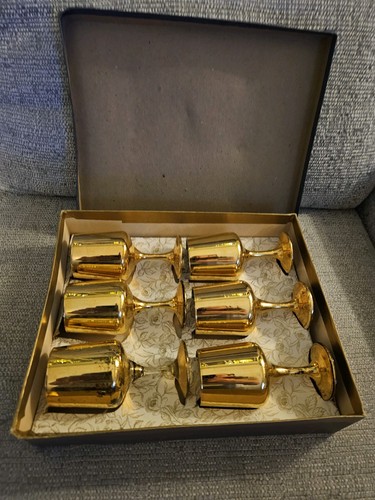 Set vintage gold gilt - 6,