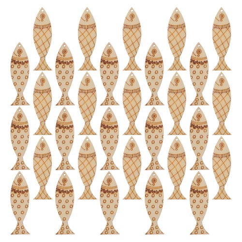Unfinished wooden fish - unfinished,