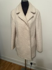 HELENE BERMAN SIZE 18 CREAM TEDDY COAT pre owned