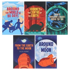 The Classic Jules Verne Collection 5 Books Collection Set Around the World in 80