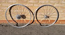 Weinmann BCX3 Wheelset With Shimano Polished Aluminium Hubs In Silver USED