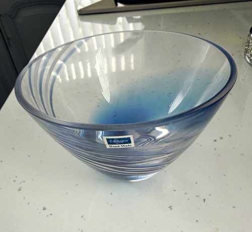 Caithness glass handmade blue