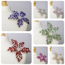 Rhinestone Diamante Bridal Wedding Sew on Patches Motif Crystal Wedding Applique