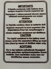 Lambretta Battery  Sticker