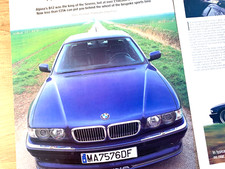 ALPINA B12 7 SERIES BMW E38 FRAMEABLE ORIGINAL CAR MAGAZINE ROAD TEST REVIEW