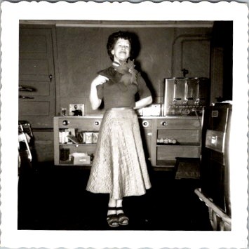 1950s kitchen woman baking - woman,