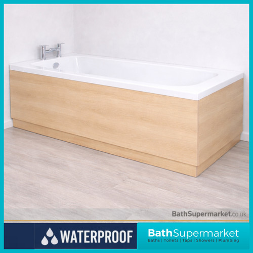Oak waterproof bath panel - bath,