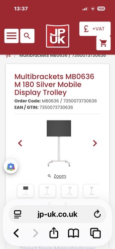 Multibrackets mobile cart - multibrackets,