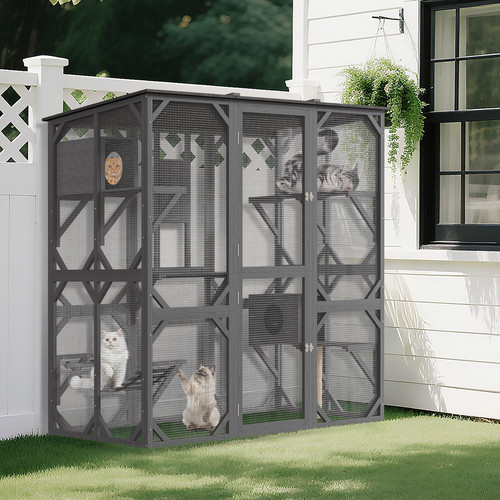 Outdoor catio large - catio, wooden
