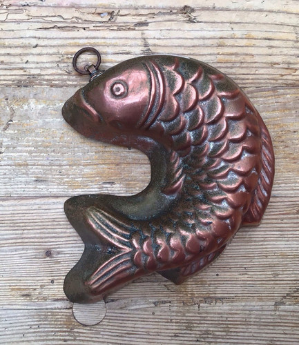 Vintage copper fish - vintage,