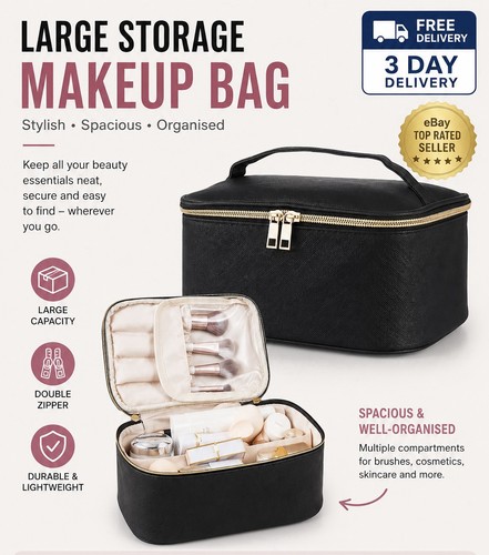 Large capacity makeup - large, bag