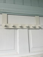 IKEA ENUDDEN Over the Door Hanger Hooks White Metal x 6 Bathroom Bedroom Clothes