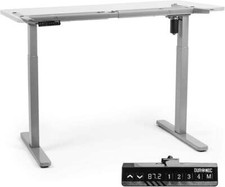 Duronic Sit Stand Desk Frame TM12GY | Electric Standing Office Table | Height Ad