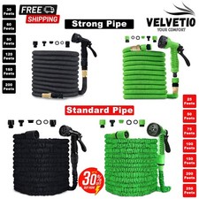 Expandable Magic Garden Hose Pipe Anti Kink With 7 Function Water Spray Gun