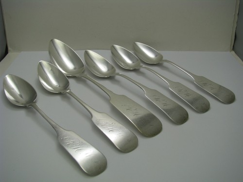 Coin silver spoons dessert - silver, 1