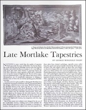 LATE MORTLAKE TAPESTRIES. AN