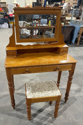 Pine dressing table - pine, with