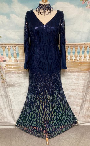 Evening dress navy blue - dress,