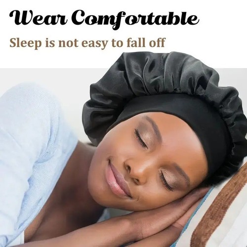 New satin wide brim nightcap - new,