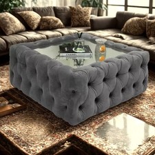 Modern Mirrored Glass Coffee