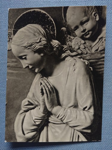 Old postcard luca della - postcard, robbia