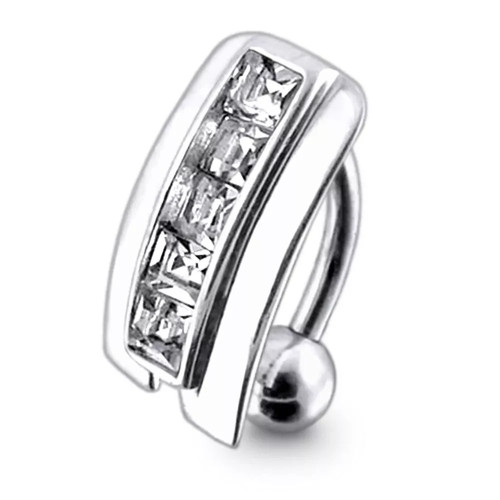 Reverse belly bar sterling - reverse,